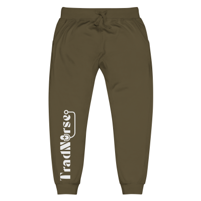 unisex fleece sweatpants military green front 68cdf4f5df61d