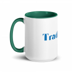 white ceramic mug with color inside dark green 15 oz left 68dec2dc9b560.png