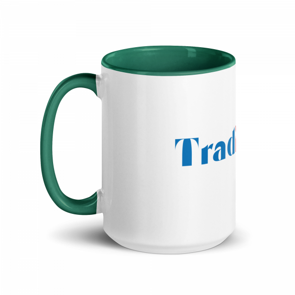 white ceramic mug with color inside dark green 15 oz left 68dec2dc9b560.png